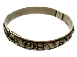 Silver Gilt Flower Motif Bangle 6 Silver Gilt Flower Motif Bangle -Antique Jewellery Company 4b1263596867 51