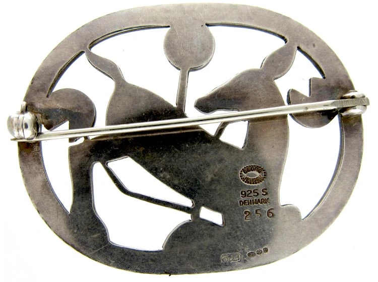 Georg Jensen Fawn Brooch 4 Georg Jensen Fawn Brooch - Image 2