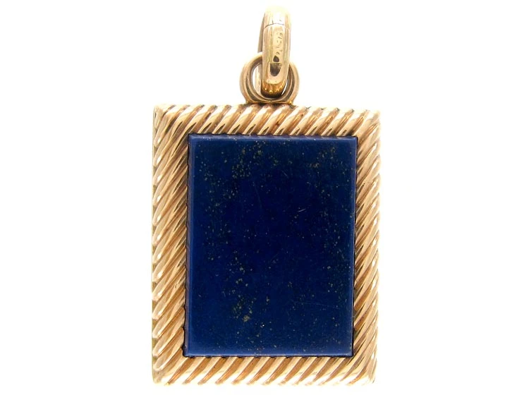 Lapis Lazuli Gold Locket 3 Lapis Lazuli Gold Locket