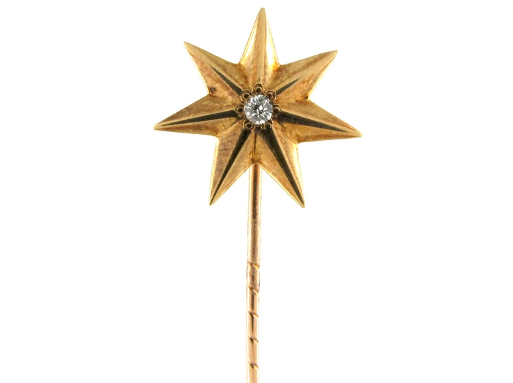 Diamond Star Tie Pin 3 Diamond Star Tie Pin