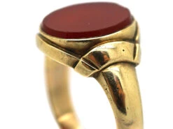 Victorian 9ct Gold & Carnelian Signet Ring -Antique Jewellery Company 4b3c2452 dsc09600