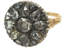 Georgian 14ct Gold & Silver, Rose Diamond Cluster Ring -Antique Jewellery Company 4bf724bd dsc04091 scaled 1