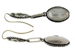 Arts & Crafts Silver & Blister Pearl Earrings -Antique Jewellery Company 4c1270491886 72