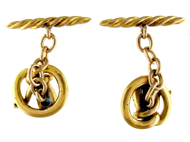 Snake 14ct Gold Austrian Cufflinks 4 Snake 14ct Gold Austrian Cufflinks - Image 2