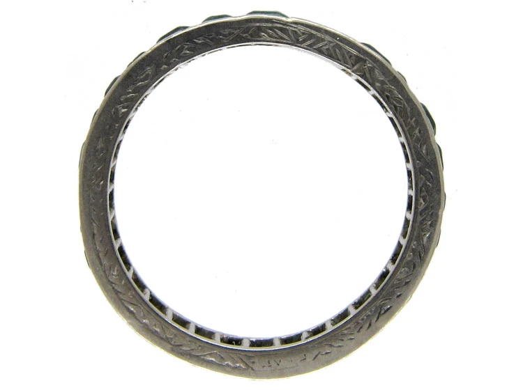 Emerald 18ct White Gold Eternity Ring 5 Emerald 18ct White Gold Eternity Ring - Image 3