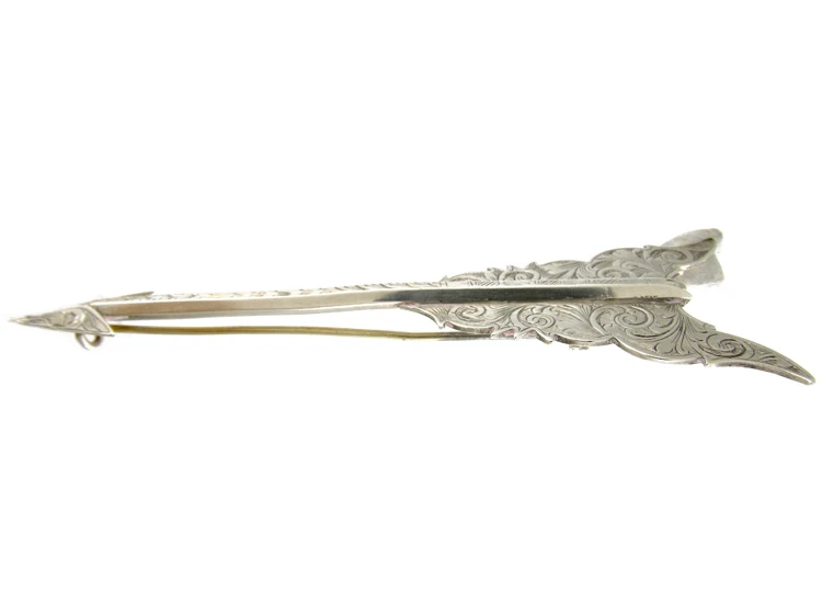 Large Silver Victorian Scottish Arrow Brooch 5 Large Silver Victorian Scottish Arrow Brooch - Image 3