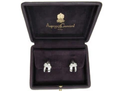 Asprey 18ct White Gold & Diamond Double Hoop Earrings -Antique Jewellery Company 4c1332538582 201