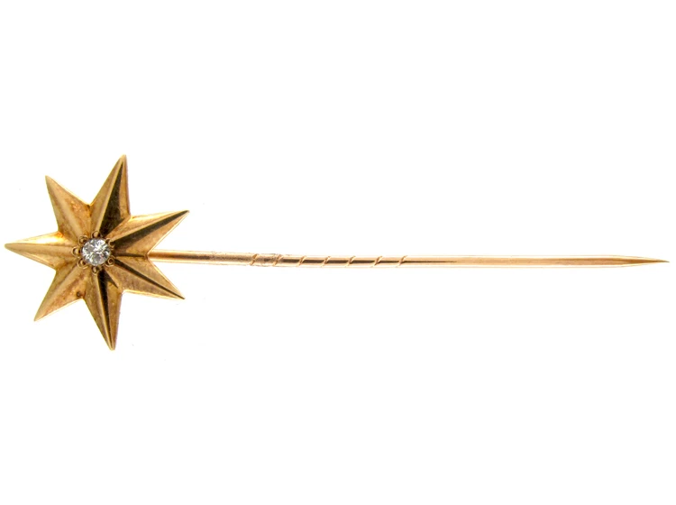 Diamond Star Tie Pin 5 Diamond Star Tie Pin - Image 3