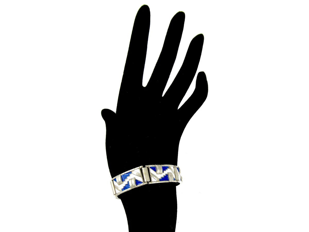 Art Deco Enamel Bracelet 6 Art Deco Enamel Bracelet - Image 4