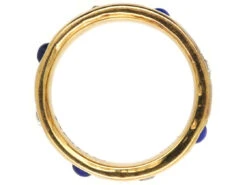 Victorian 22ct Gold Lapis Lazuli & Rose Diamond Eternity Ring 13 Victorian 22ct Gold Lapis Lazuli & Rose Diamond Eternity Ring -Antique Jewellery Company 4d9ba579 dsc05526