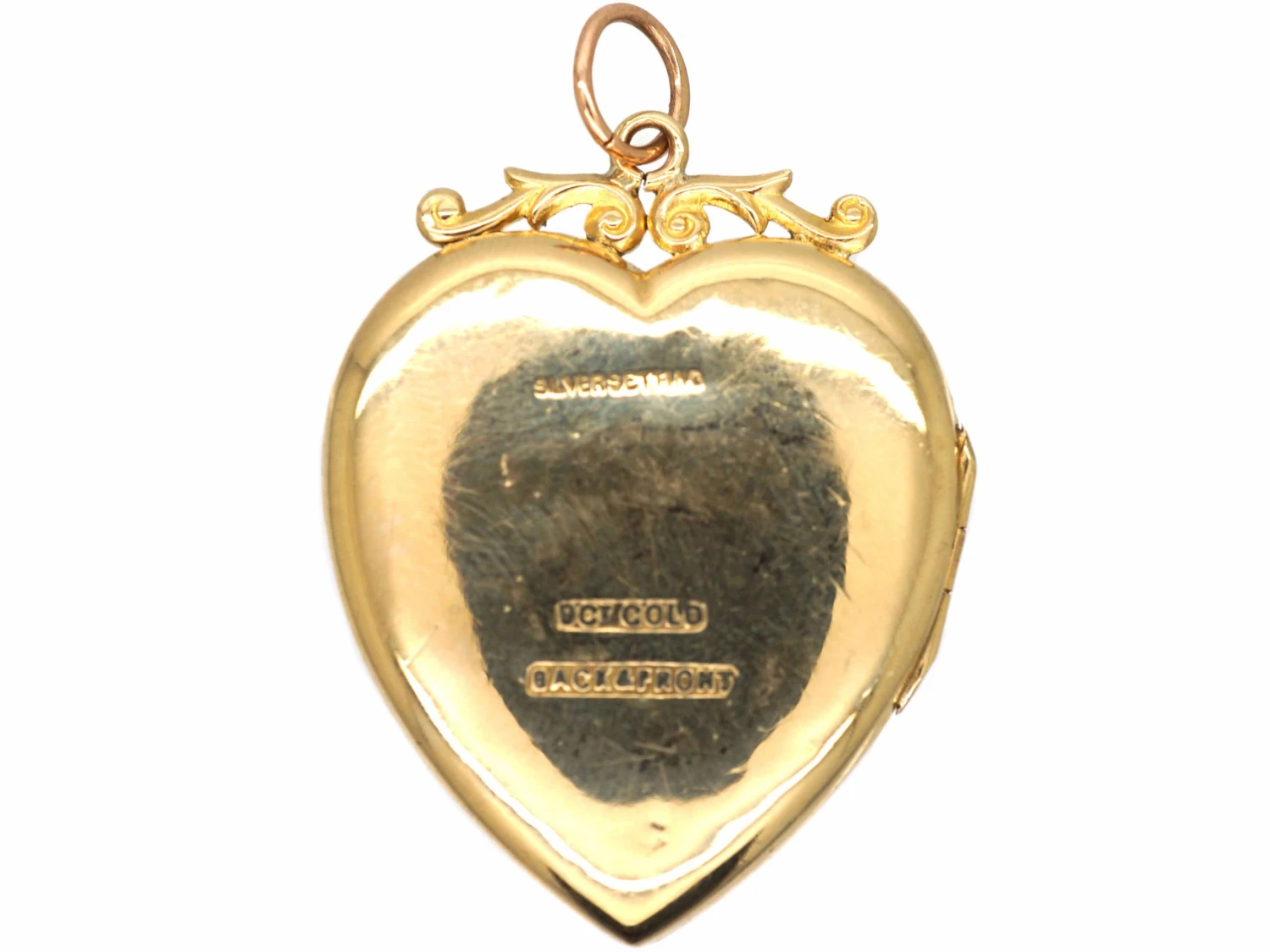 Edwardian 9ct Gold Back & Front Heart Shaped Locket Set With A Rose Diamond 6 Edwardian 9ct Gold Back & Front Heart Shaped Locket Set With A Rose Diamond - Image 4
