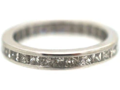 18ct White Gold & Square Cut Diamond Eternity Ring -Antique Jewellery Company 4f6ae6e7 dsc09536 scaled 1