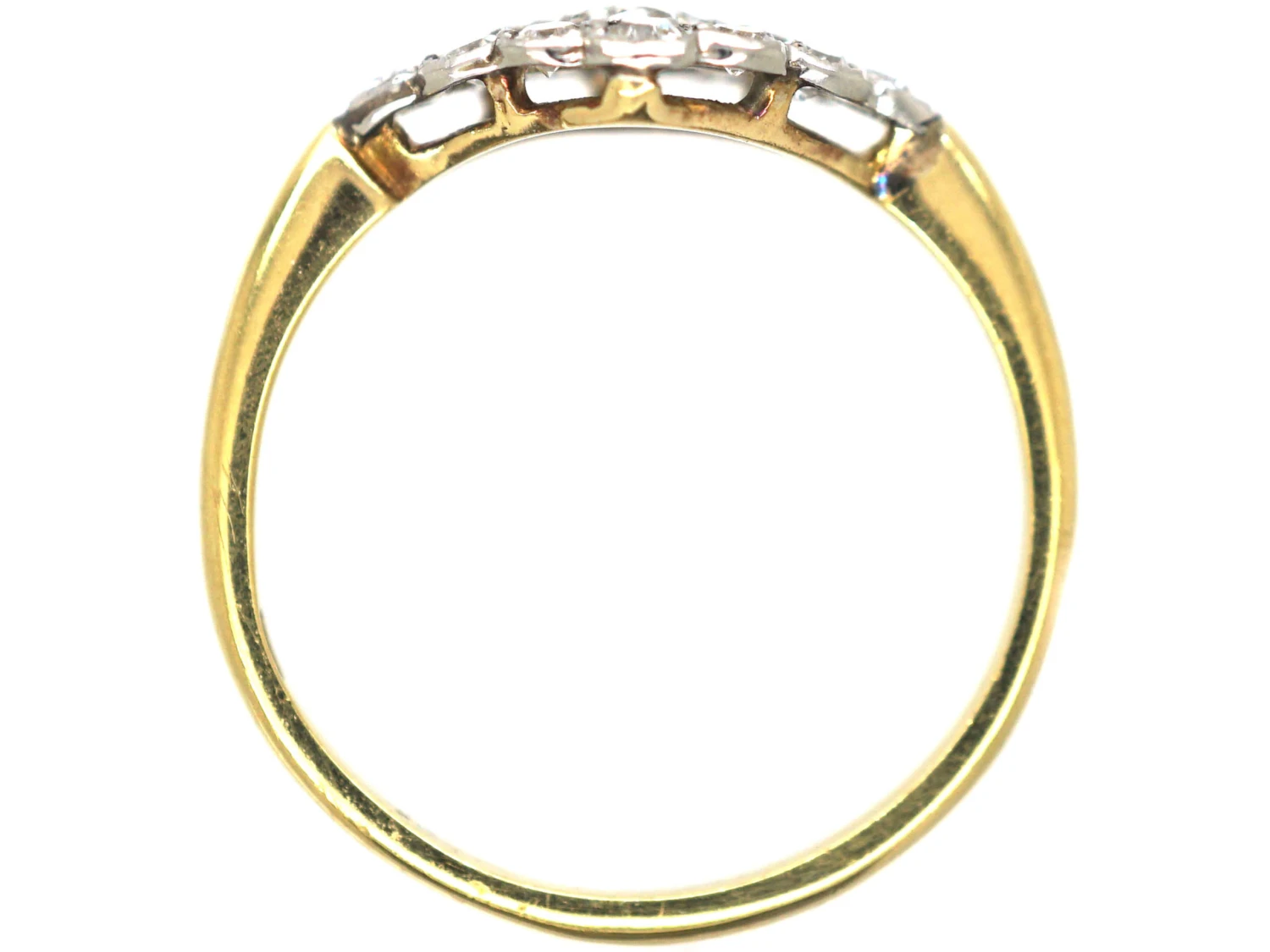 Edwardian 18ct Gold & Platinum, Diamond Set Diamond Shaped Ring 5 Edwardian 18ct Gold & Platinum, Diamond Set Diamond Shaped Ring - Image 3
