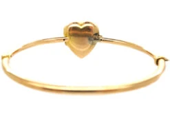 Edwardian 15ct Gold Heart Shape Locket On Bangle 11 Edwardian 15ct Gold Heart Shape Locket On Bangle -Antique Jewellery Company 5078d9b5 dsc05644