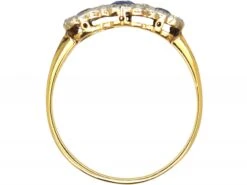 Edwardian 18ct Gold & Platinum, Triple Cluster Ring Set With Sapphires & Diamonds -Antique Jewellery Company 50c7b91f dsc02497 scaled 1