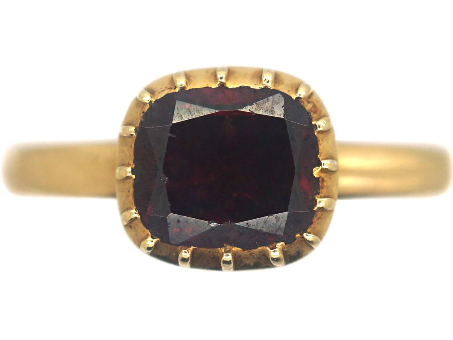 Victorian 18ct Gold & Garnet Ring 3 Victorian 18ct Gold & Garnet Ring