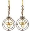 Art Deco 18ct Gold & Platinum, Natural Pearl & Rose Diamond Earrings -Antique Jewellery Company 51844135 dsc03699 scaled 1