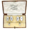 Mother Of Pearl 9ct White & Yellow Cufflinks & Studs 1 Mother Of Pearl 9ct White & Yellow Cufflinks & Studs -Antique Jewellery Company 51a1316608543 668