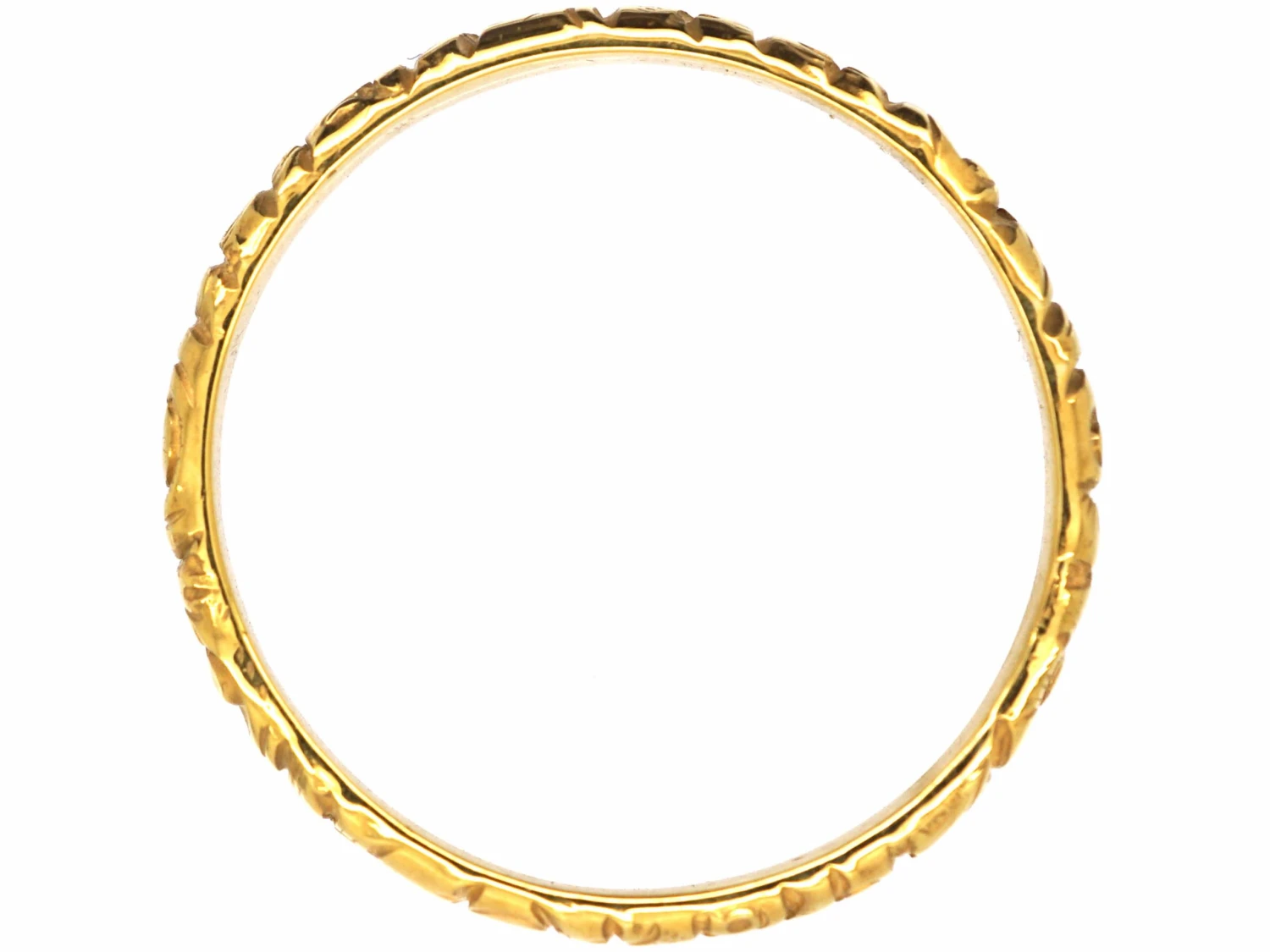 Georgian 18ct Gold Wedding Band With Repoussé Decoration 6 Georgian 18ct Gold Wedding Band With Repoussé Decoration - Image 4