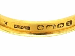 Edwardian 22ct Gold Wedding Ring With Flower Detail 10 Edwardian 22ct Gold Wedding Ring With Flower Detail -Antique Jewellery Company 534b60e1 gold engraved wedding band3 scaled 1