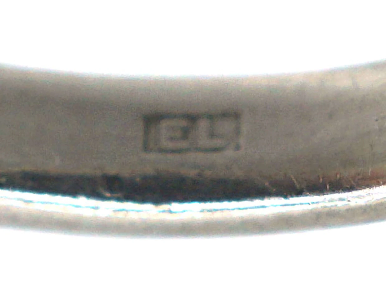 Platinum, Three Stone Baguette Diamond Ring 9 Platinum, Three Stone Baguette Diamond Ring - Image 7