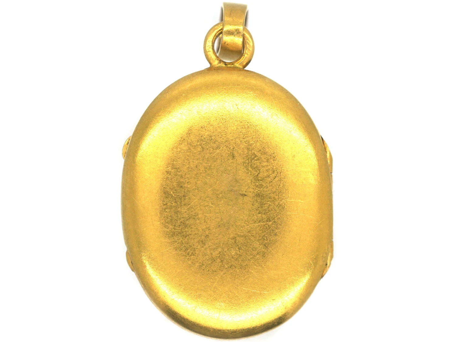 French 18ct Gold Oval Shaped Locket Set With Turquoise & A Natural Split Pearl 6 French 18ct Gold Oval Shaped Locket Set With Turquoise & A Natural Split Pearl - Image 4