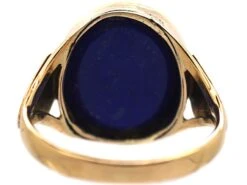 Victorian 18ct Gold, Lapis Lazuli Signet Ring With Intaglio Of A Crest -Antique Jewellery Company 551497a9 dsc01141 scaled 1