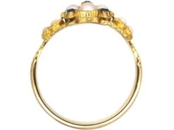 Regency 15ct Gold Natural Split Pearl & Emerald Cluster Ring With Natural Split Pearl Set Shoulders -Antique Jewellery Company 555a0a2f dsc05679 scaled 1