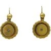 15ct Gold & Diamond Round Drop Earrings -Antique Jewellery Company 55a
