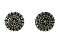 Round Cut Steel Earrings