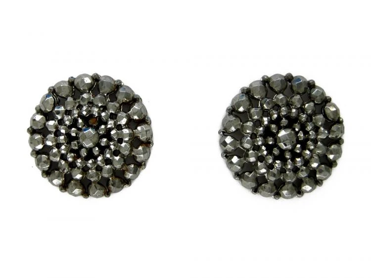 Round Cut Steel Earrings 3 Round Cut Steel Earrings