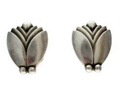 Georg Jensen Retro Silver Earrings