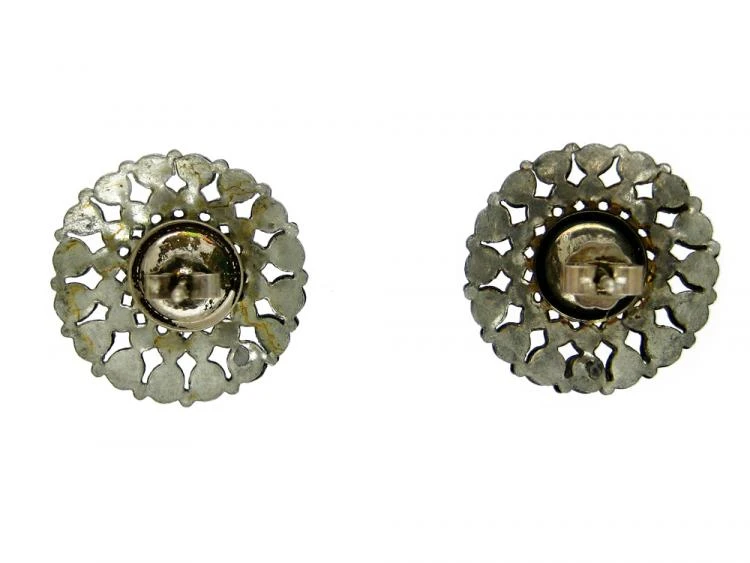 Round Cut Steel Earrings 4 Round Cut Steel Earrings - Image 2