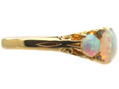 Edwardian 18ct Gold Half Carved Half Hoop Five Stone Opal Ring 14 Edwardian 18ct Gold Half Carved Half Hoop Five Stone Opal Ring -Antique Jewellery Company 59153330 dsc00739 scaled 1