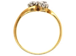 Edwardian 18ct Gold & Diamond Twist Ring -Antique Jewellery Company 59355019 dsc06941
