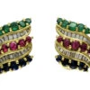 Multi Gemstone 18ct Earrings -Antique Jewellery Company 59a1263147621 906
