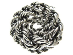 Silver Graduated Rope Necklace