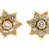Diamond & Gold Star Earstuds -Antique Jewellery Company 5a 1