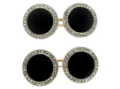 Onyx & Diamond Art Deco Cufflinks