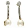 Edwardian Pearl & Diamond Drop Earrings 2 Edwardian Pearl & Diamond Drop Earrings -Antique Jewellery Company 5a1288961700 83