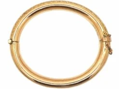Edwardian 9ct Gold Bangle With Ivy Leaf Engraved Detail -Antique Jewellery Company 5acf9fc9 dsc05528 scaled 1