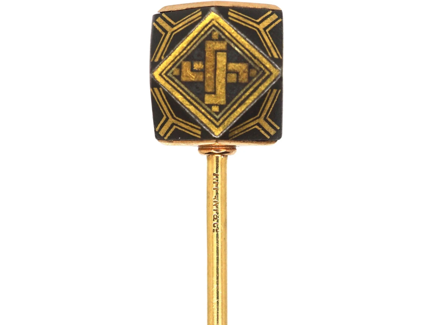 Victorian Damascene Tie Pin 4 Victorian Damascene Tie Pin - Image 2