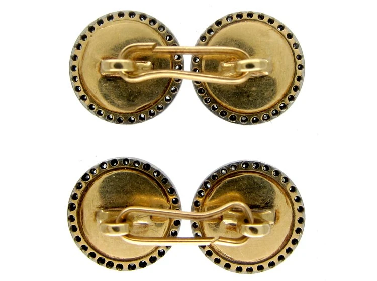 Onyx & Diamond Art Deco Cufflinks 4 Onyx & Diamond Art Deco Cufflinks - Image 2