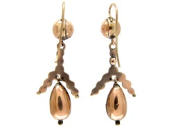 Georgian Green Paste & Pearl Gold Drop Earrings 10 Georgian Green Paste & Pearl Gold Drop Earrings -Antique Jewellery Company 5b1331222462 810