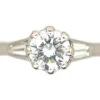 Millenium Platinum & Diamond Solitaire Ring With Diamond Baguette Shoulders