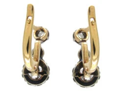 Early 20th Century 18ct Gold & Platinum, Two Stone Diamond Drop Dormeuse Earrings 12 Early 20th Century 18ct Gold & Platinum, Two Stone Diamond Drop Dormeuse Earrings -Antique Jewellery Company 5c