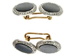 Onyx & Diamond Art Deco Cufflinks 7 Onyx & Diamond Art Deco Cufflinks -Antique Jewellery Company 5c1288358283 641