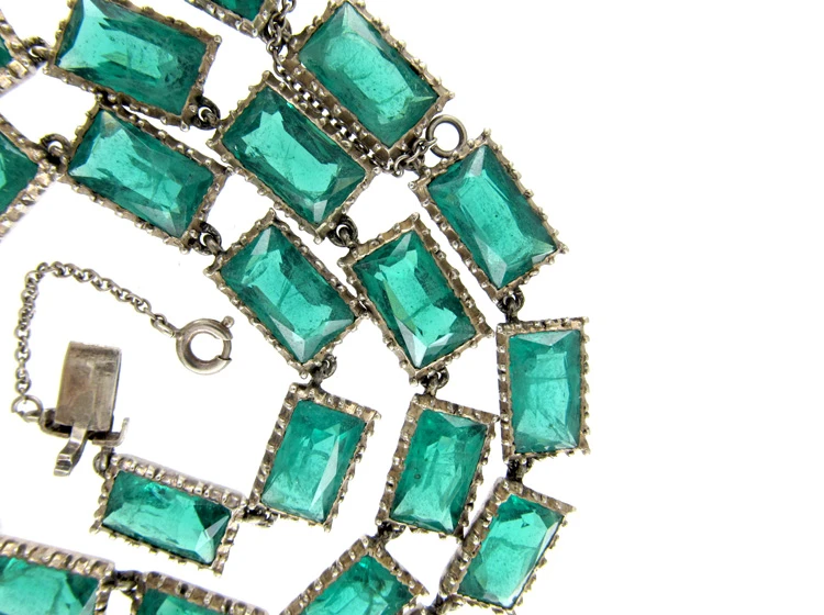 Green Lazarus Paste & Silver Necklace 5 Green Lazarus Paste & Silver Necklace - Image 3