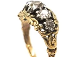 Georgian 15ct Gold & Silver, Cushion Cut Diamond Three Stone Ring 11 Georgian 15ct Gold & Silver, Cushion Cut Diamond Three Stone Ring -Antique Jewellery Company 5cee8e38 dsc09893 scaled 1