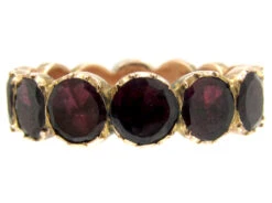Georgian Almandine Garnet Eternity Ring
